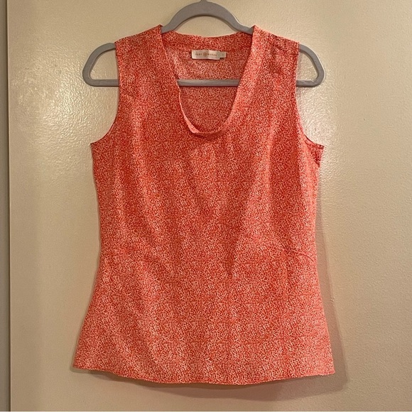 TORY BURCH NWOT Jasmine Shell Sleeveless Top in Poppy Red Ren - Picture 1 of 4